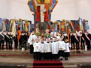 Priesterjubiläum Werner Gutheil mit Sektempfang